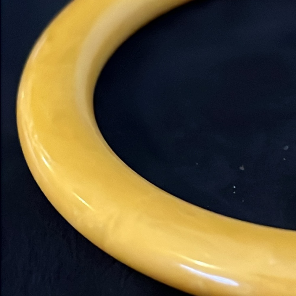 Egg Yolk yellow Bakelite bangle bracelet